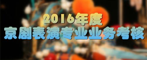 女人操逼脱光衣服色操小穴网站国家京剧院2016年度京剧表演专业业务考...